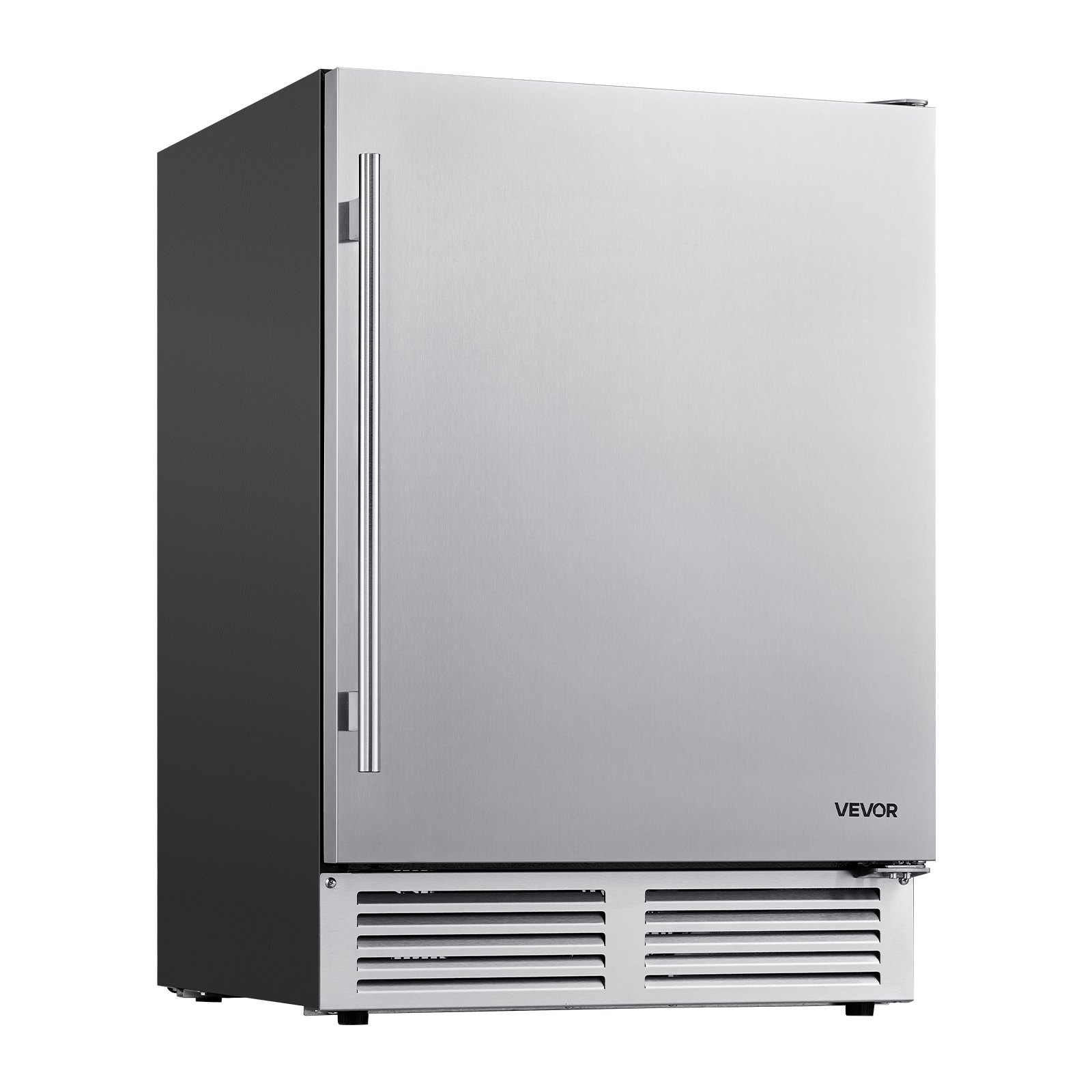 VEVOR Outdoor Beverage Refrigerator, 24 Inch Undercounter Drink Fridge, 304 Stainless Steel Door, 5.0 Cu. Ft, Hold 180 Cans, Powerful Cooling System, Built-in / Freestand Cooler, Home Bar & Patio