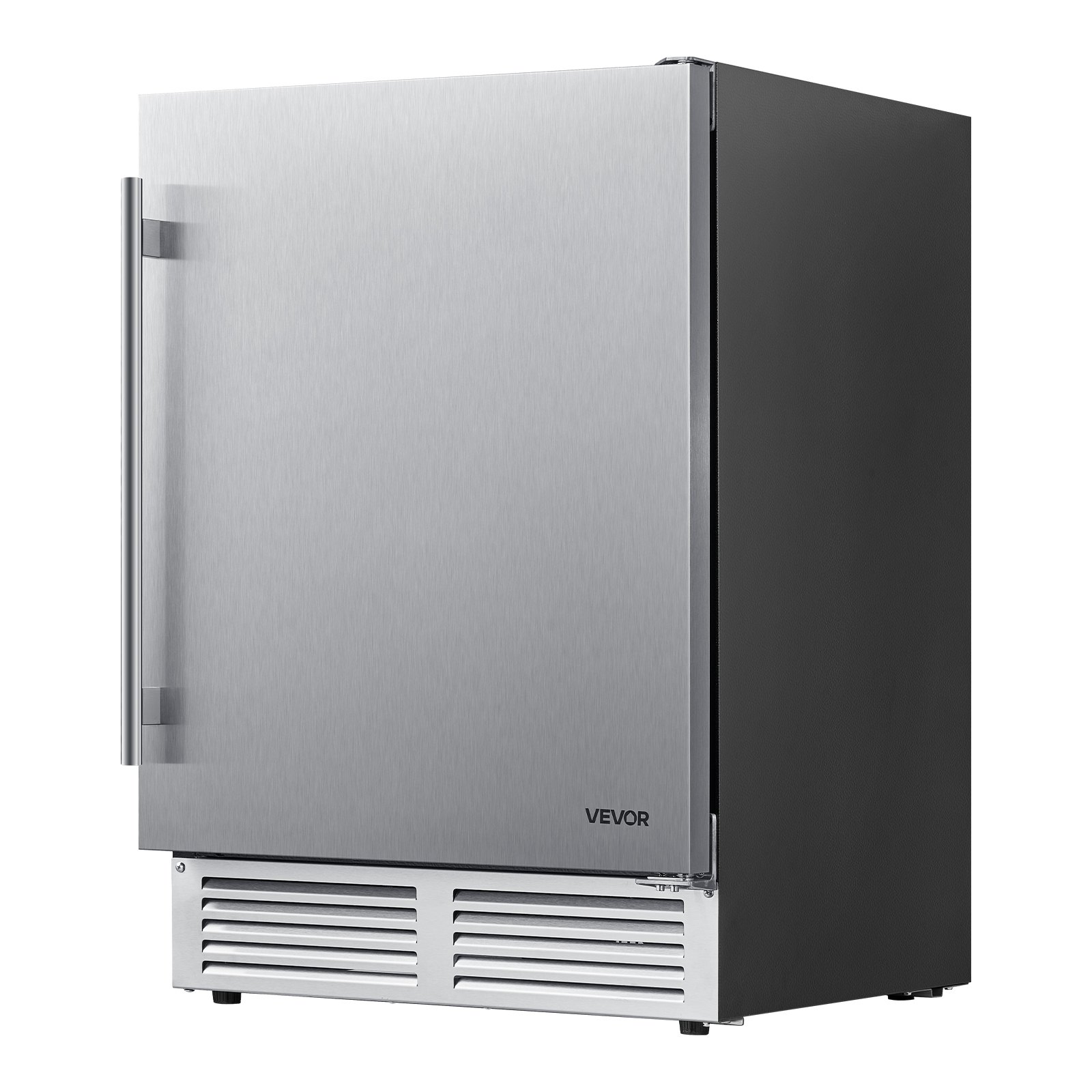 VEVOR Outdoor Beverage Refrigerator, 24 Inch Undercounter Drink Fridge, 304 Stainless Steel Door, 5.0 Cu. Ft, Hold 180 Cans, Powerful Cooling System, Built-in / Freestand Cooler, Home Bar & Patio