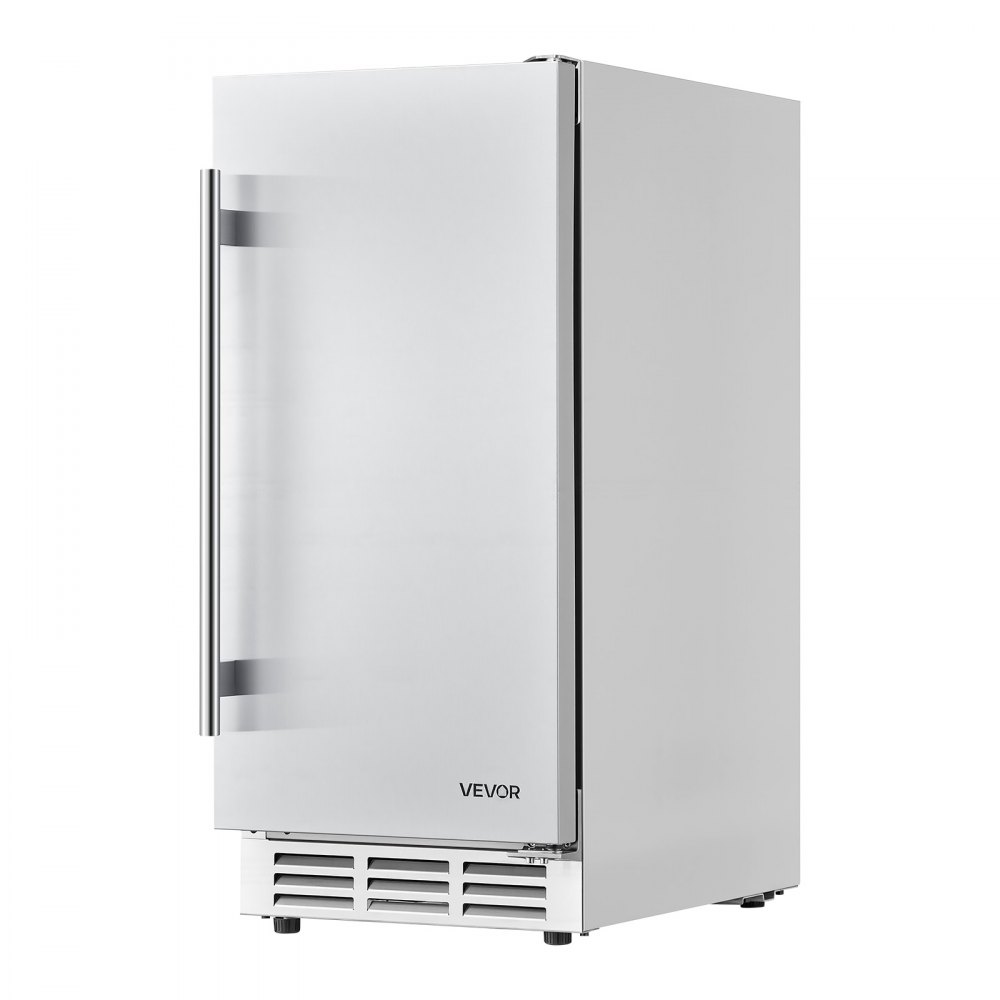 VEVOR Outdoor Beverage Refrigerator, 15 Inch Undercounter Drink Fridge, 304 Stainless Steel Body, 3.0 Cu. Ft, Hold 94 Cans, Powerful Cooling System, Built-in / Freestand Cooler, Home Bar & Patio