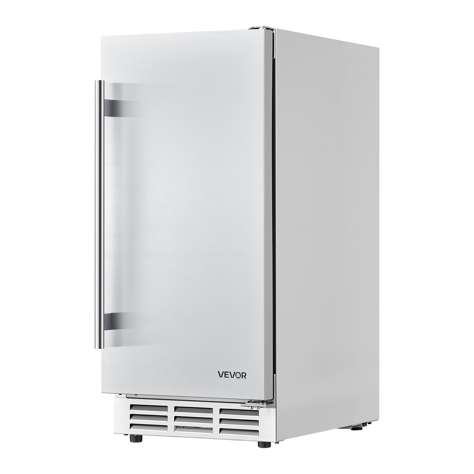 VEVOR Outdoor Beverage Refrigerator, 15 Inch Undercounter Drink Fridge, 304 Stainless Steel Body, 3.0 Cu. Ft, Hold 94 Cans, Powerful Cooling System, Built-in / Freestand Cooler, Home Bar & Patio