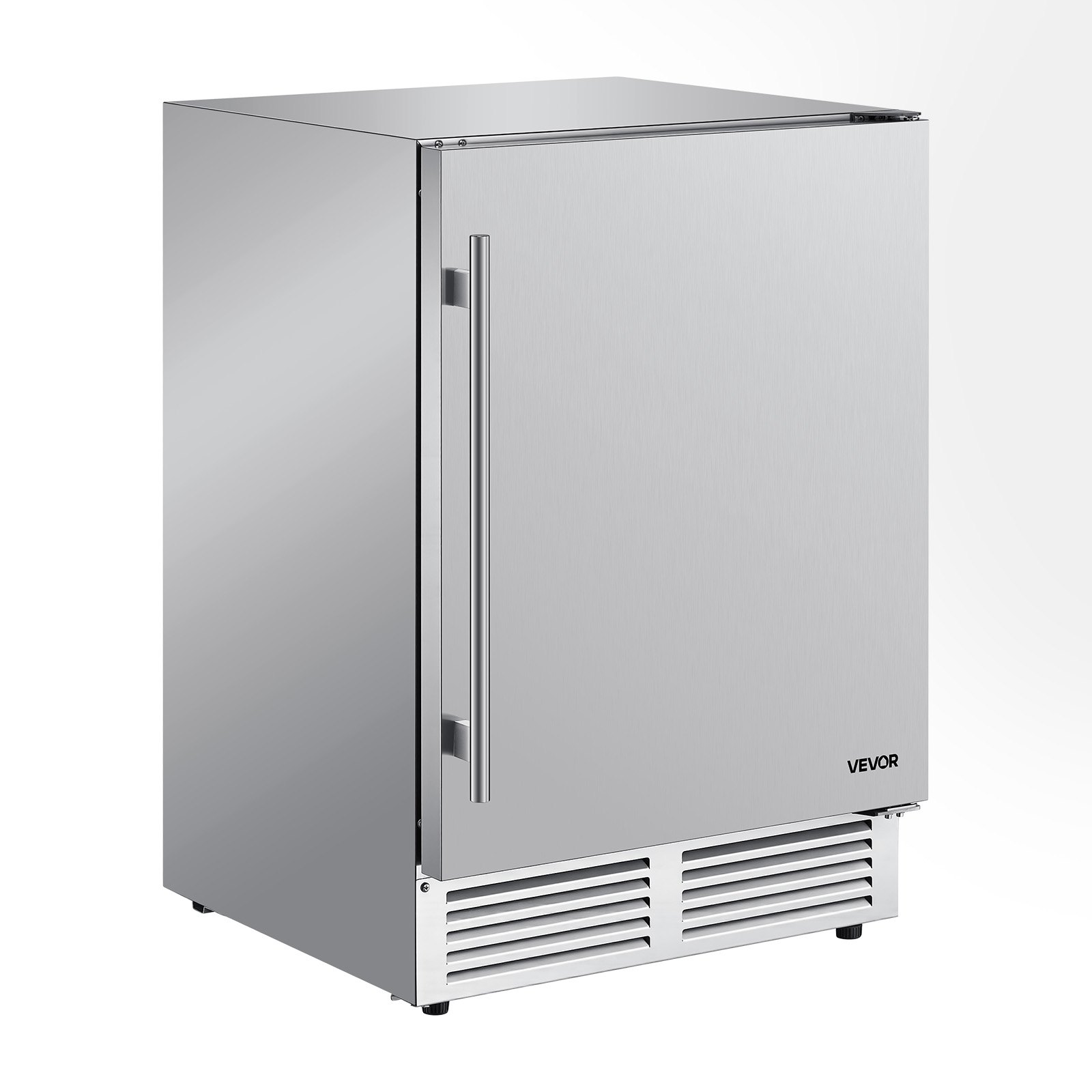 VEVOR Outdoor Beverage Refrigerator, 24 Inch Undercounter Drink Fridge, 304 Stainless Steel Body, 5.0 Cu. Ft, Hold 180 Cans, Powerful Cooling System, Built-in / Freestand Cooler, Home Bar & Patio