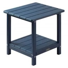 VEVOR Outdoor Side Table 2-Tier HDPE Outside End Table for Indoor Backyard Blue