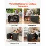 VEVOR Outdoor Grill Cart with Sink and Storage Cabinet, 38 Inch Grill Table, Waterproof Kitchen Island with Stainless Steel Top, Spice Rack, Wheel, Movable Food Prep Station for Patio Bar Backyard BBQ