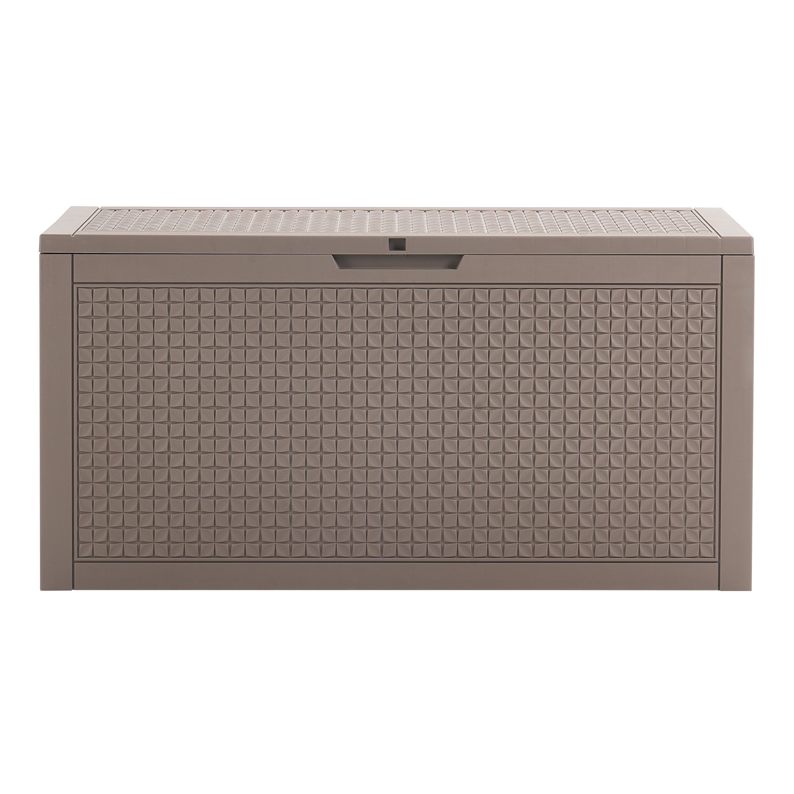 VEVOR Deck Box, 100 Gallon Outdoor Storage Box, 48.0" x 21.5" x 24.5", Waterproof PP Deckbox with Aluminum Alloy Padlock, for Patio Furniture, Pool Toys, Garden Tools, Outdoor Cushions, Gray