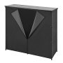 VEVOR Firewood Rack with Waterproof Cover 1855 mm Outdoor Wood Storage, for Fireplace Patio Deck, 730 kg Load, 3/8 Cord Heavy Duty Fire Log Holder Stacker Stand, Metal Wood Pile Organizer, Black