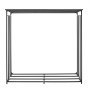 VEVOR Firewood Rack 1855 mm 3/8 Cord Heavy Duty Outdoor Wood Storage Holder, for Fireplace Patio Deck, 730 kg Load Capacity, Carbon Steel Frame Fire Log Stacker Stand, Metal Wood Pile Organizer, Black