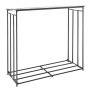 VEVOR Firewood Rack 1855 mm 3/8 Cord Heavy Duty Outdoor Wood Storage Holder, for Fireplace Patio Deck, 730 kg Load Capacity, Carbon Steel Frame Fire Log Stacker Stand, Metal Wood Pile Organizer, Black