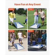 VEVOR 3x2ft Cornhole Set Portable Corn Hole Toss Game Board Aluminum 8 Bean Bags