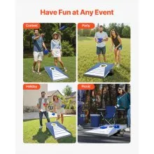 3x2ft Cornhole Set Portable Corn Hole Toss Game Board Aluminum with 8 Bean Bags