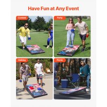 3x2ft Cornhole Set Portable Corn Hole Toss Game Board Wood 8 Bean Bag Carry Case