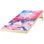 VEVOR Cornhole-sæt, 4x2 fod Cornhole-spilbræt, massivt træ, bærbart kastebræt, indendørs og udendørs Cornhole-leg for voksne, inklusive 8 sækkestole og bæretaske, til haven, baghaven, stranden, camping