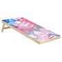 VEVOR Cornhole-sæt, 4x2 fod Cornhole-spilbræt, massivt træ, bærbart kastebræt, indendørs og udendørs Cornhole-leg for voksne, inklusive 8 sækkestole og bæretaske, til haven, baghaven, stranden, camping