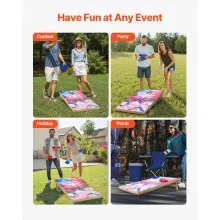 VEVOR 4x2ft Cornhole Set Portable Corn Hole Toss Game Board Wood with 8 Bean Bag