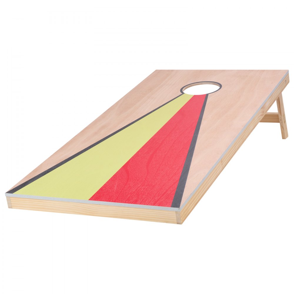 VEVOR Cornhole Set, 4x2 ft Corn Hole Game Boards, Solid Wood Portable Toss Board, Indoor and Outdoor Cornhole Play for Adults, Include 8 Bean Bags and Handle, for Yard, Backyard, Beach, Camping