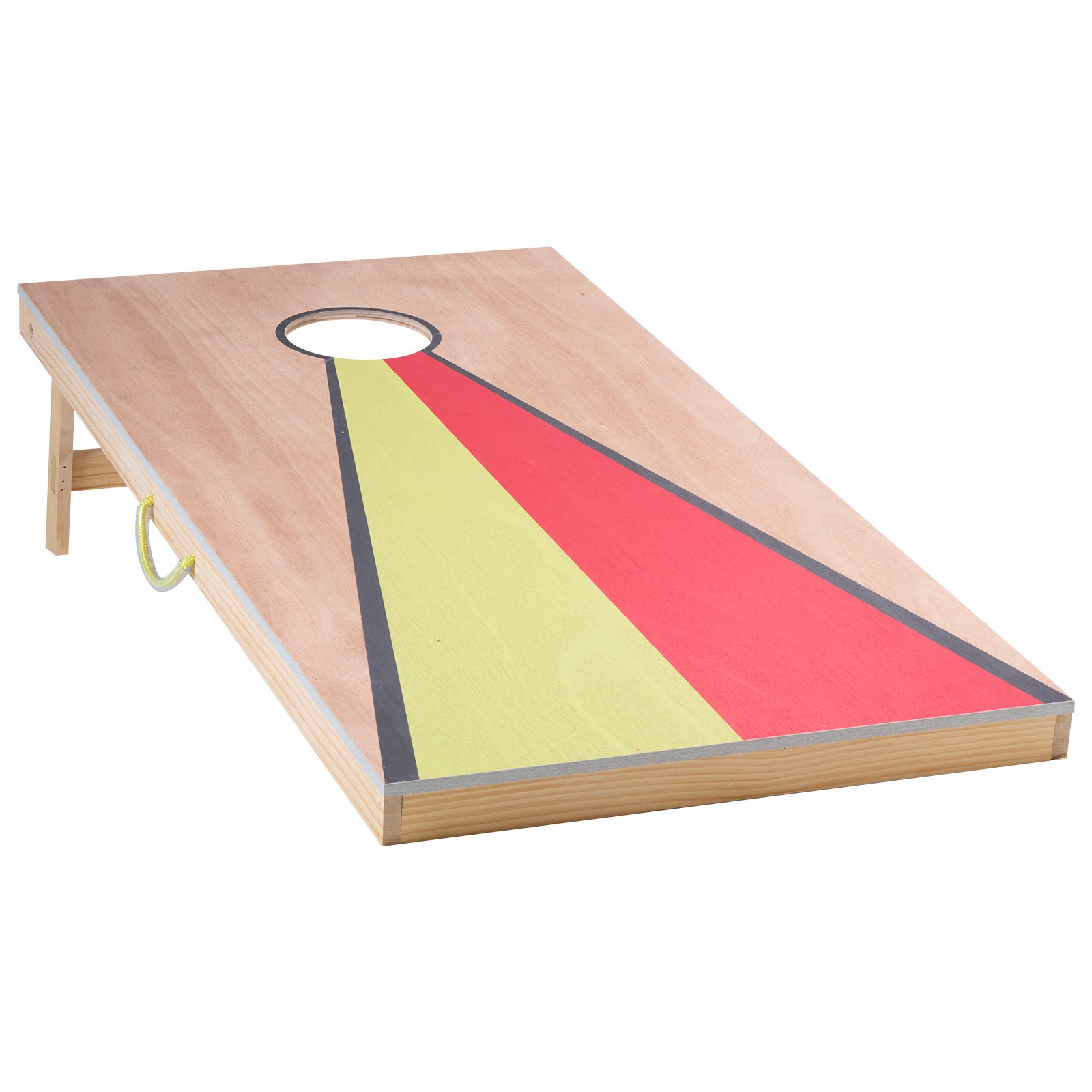 VEVOR Cornhole Set, 4x2 ft Corn Hole Game Boards, Solid Wood Portable Toss Board, Indoor and Outdoor Cornhole Play for Adults, Include 8 Bean Bags and Handle, for Yard, Backyard, Beach, Camping