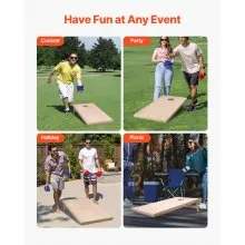 VEVOR 4x2ft Cornhole Set Portable Corn Hole Toss Game Board Wood with Carry Case