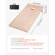 4x2ft Cornhole Set Portable Outdoor Corn Hole Toss Game Board Wood Carry Case