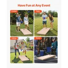 4x2ft Cornhole Set Portable Outdoor Corn Hole Toss Game Board Wood Carry Case