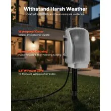 VEVOR Outdoor Power Stake, 50FT Extension Cord, Outdoor Power Strip Weatherproof with Cover, Remote Control Dusk to Dawn Light Timer Waterproof, 6 Outlets, 1875W/15A, for Christmas Lights, Garden