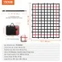 VEVOR Cargo Net, 2240 x 1830 mm, Heavy Duty Truck Cargo Net for Truck Bed, 4 Adjustable Straps with Buckles and S-Hooks, Wear-resistant & Weather-proof, Suitable for Pickup, Truck, Jeep, SUV, Boat