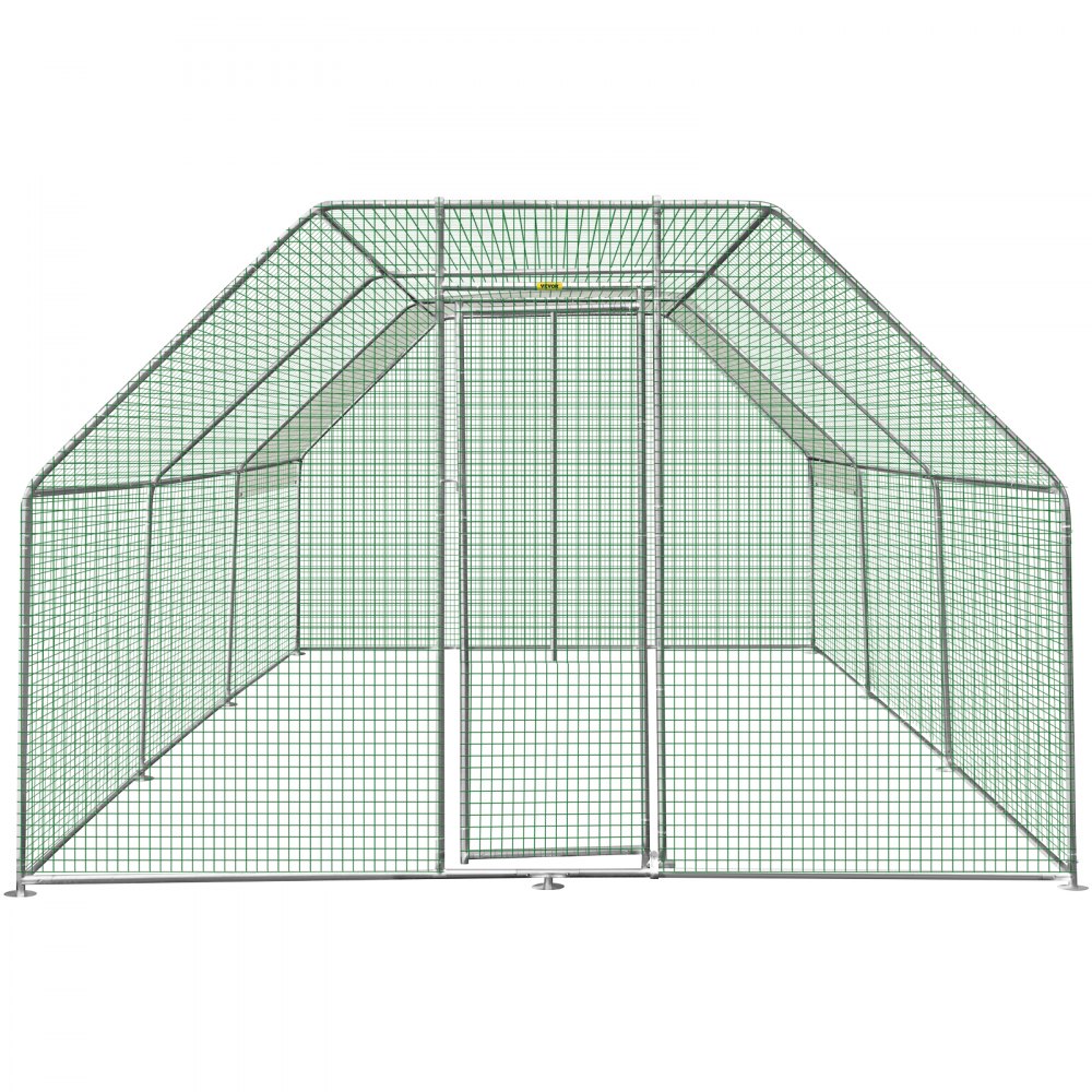 VEVOR Large Metal Chicken Coop Hen Run House Flat Walk-in Cage 19.3x9.8x6.5 ft.