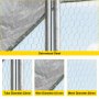 VEVOR 2.8x3.8M Metal Chicken Coop Walk-in Cage Large Run House Shade Pen Cover