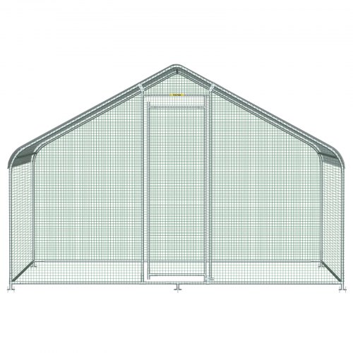 VEVOR Poulailler 220x106x104 Cm Volière Extérieure Avec Bâche Étanche - Enclos Métallique Pour Poules, Lapins, Canards Et Petits Animaux