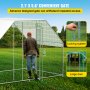 VEVOR Large Metal Chicken Coop, Zinc Galvanized Metal Hen Run House, Flat Shaped Outdoor Walk-in Poultry Cage, 6.5 x 9.8 x 6.5 ft. Walk-in Metal Hen Cage w/ Waterproof Cover, for Backyard Farm Use