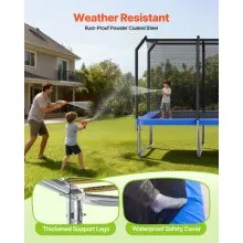 VEVOR Outdoor Trampoline, 8 x 14FT Rectangle Trampoline, ASTM Approved  Recreational Trampolines with Enclosure Net, Max 265 lbs Weight Capacity, Anti-Rust Rectangular Trampolines for Kids & Adults