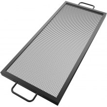 VEVOR Rectangle Fire Pit Grate, 32-inch Fire Pit Grill Grate, X-Marks Rectangle Grill Grate, Black Steel Fire Grate, Fire Pit Cooking Grate with Handles, Fire Grill Grate for Fire Pit, Campfire