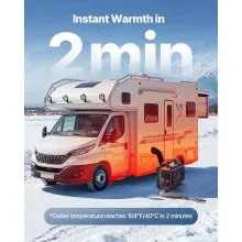 VEVOR Diesel Heater Portable Diesel Air Heater 8KW DC 12V/24V All in One 1.2 Gal