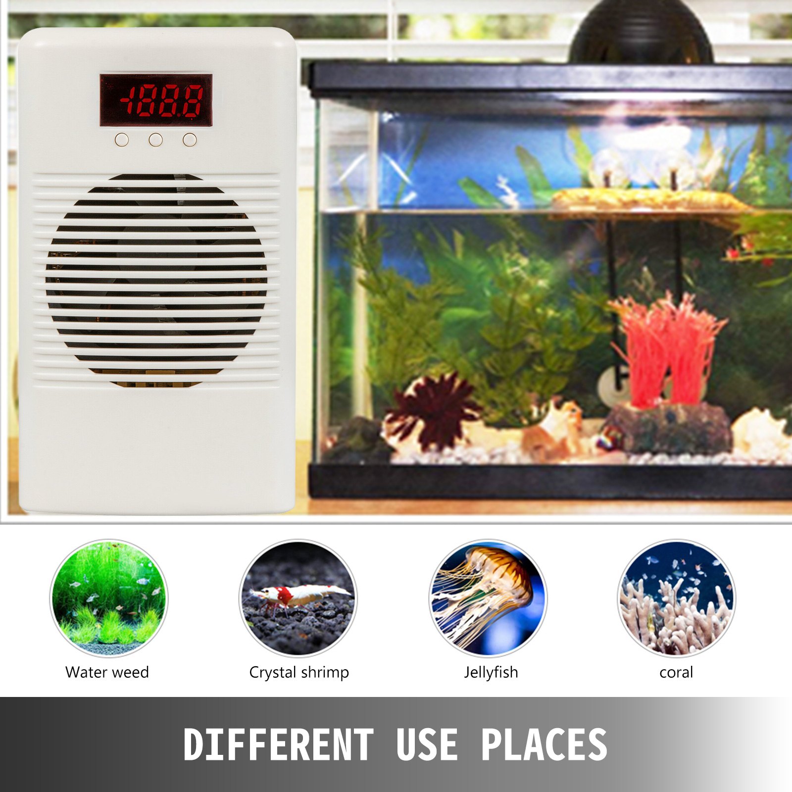 AU 220V 100W Fish Tank Shrimp Aquarium Water Chiller Cooling Cooler Fan Machine