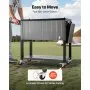 VEVOR 80QT Rolling Ice Chest, Holds up to 50 Bottles / 110 Cans, Portable Patio Party Bar Drink Cooler Cart with Bottom Shelf & Foldable Side Shelves, Beverage Pool with Swivel Wheels & Bottle Opener