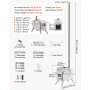 VEVOR Wood Stove Portable Sauna Hot Tent Rocket Stove Stainless Steel, for Dry Sauna Heating Outdoor Camping, with Detachable Stone Box, Extended Chimney Pipes, and Heat-Resistant Glass Window
