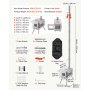 VEVOR Wood Stove Portable Wood Burning Camping Tent Stove Stainless Steel, for Outdoor Heating Cooking Drying, with Extended Chimney Pipes, Ash Drawer, Heat-Resistant Glass Window, Gloves, Carry Bag