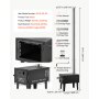 VEVOR Wood Stove with Dual Sliders Control Wood Burning Camping Tent Stove, for Outdoor Heating Cooking Drying, Carbon Steel, with Extended Chimney Pipes, Retractable Bracket, and Spark Arrest Tube