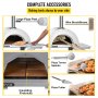 VEVOR Wood Fired Outdoor Pizza Oven, 32" Size, 3-Layer Stainless Steel Pizza Maker with Wheels for Outside Kitchen, Includes Pizza Stone, Pizza Peel, and Brush, Professional Series