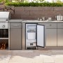 VEVOR Undercounter Built-in Ice Maker, 50 Lbs/Day Under Counter Ice Maker Machine with Reversible Door Stainless Steel, Freestanding Ice-Making Machine for Restaurant, Outdoor Kitchen, Terrace, Pool