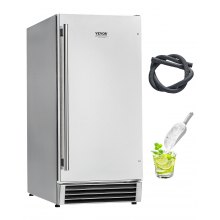 VEVOR Undercounter Built-in Ice Maker 50 Lbs/Day Reversible Door Outdoor Use