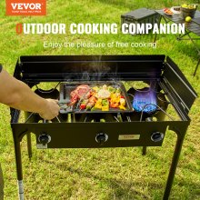 VEVOR Triple Burner Outdoor Camping Stove Cooking Stove Portable BBQ Gas Cooker