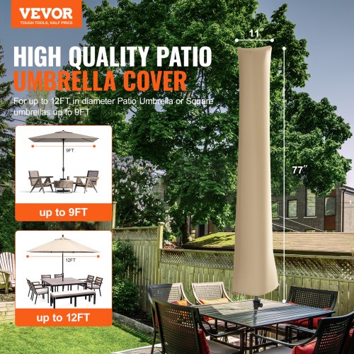12 ft patio umbrella cover OKPOW for 9ft to 12ft Outdoor Umbrellas Enhance your outdoor experience with this high 9ft Patio Umbrella Replacement Canopy