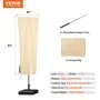 VEVOR Patio Umbrella Cover, up to 13ft Windproof, 420D Oxford Cloth, PU Coating 2000, UV Resistant Outdoor Patio Umbrella Cover Beige, with Storage Bag, Convenient Storage