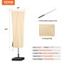 Patio Umbrella Cover for 7ft to 13ft Cantilever Umbrellas, Water Resistant, Outdoor Umbrella Cover with Zipper and Rod, Beige