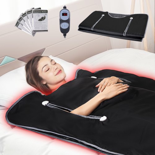 VEVOR Sauna Blanket Far Infrared Heating with Arm Holes for Detox Oxford 71x31in