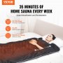 VEVOR Sauna Blanket for Detoxification, Portable Far Infrared Sauna for Home, Oxford Sauna Bag w/ Arm Holes & Carbon Fiber Heating, 1-6 Level Adjustable Temp35-80°C, 5-60 Minutes Timer, 1900x900mm