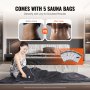 VEVOR Sauna Blanket for Detoxification, Portable Far Infrared Sauna for Home, Oxford Sauna Bag w/ Arm Holes & Carbon Fiber Heating, 1-6 Level Adjustable Temp35-80°C, 5-60 Minutes Timer, 1900x900mm