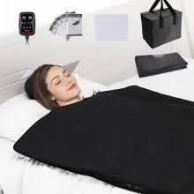 VEVOR Sauna Blanket for Detoxification, Portable Far Infrared Sauna for Home Relaxation, 1-6 Level Adjustable Temprature Rannge 95-185℉, 1-60 Minutes Timer, Far Infrared Carbon Heating Sauna Bag