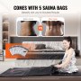VEVOR Sauna Blanket for Detoxification, Portable Far Infrared Sauna for Home Relaxation, 1-6 Level Adjustable Temprature Rannge 35-85°C, 1-60 Minutes Timer,1800x800mm