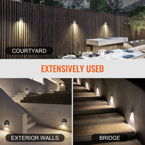 thumbnail image 2 of 12-24x Black Low Voltage LED Deck Lights - Landscape Fence & Step Lights, 12V Warm White, Stainless Steel 2 of 5