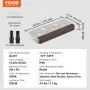 VEVOR LED Landscape Illumination, 6.8'' Wall Retention Lighting, 3W 12V-24V AC/DC Energy-Efficient Paver Illumination, IP68 Weather-Resistant Outdoor Pathway Lights, 3000K Adjustable Terrace Lights